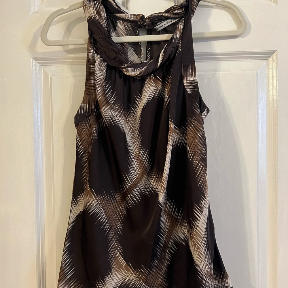 Women’s satin tank size medium blend of browns and tans
